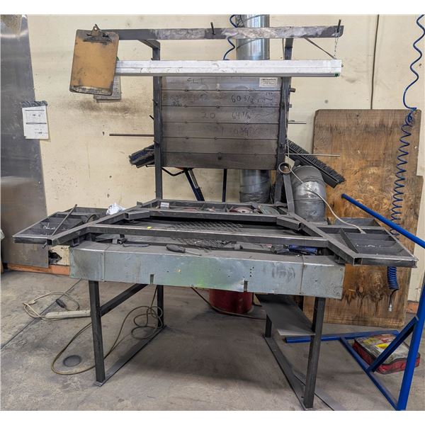 CUSTOM WELDING BENCH 72" X 36" X  37" W/ LIGHT &