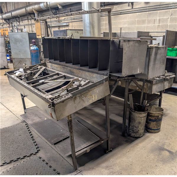 CUSTOM DUAL WELDING BENCH 76" X 51" X 40" EACH  W/
