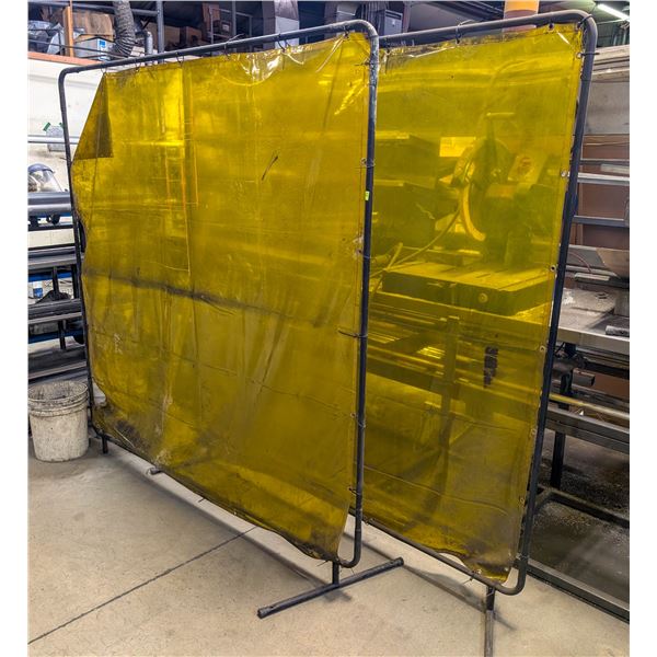 2 WELDING SCREENS - ONE MISSING 1 FOOT