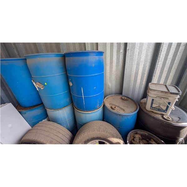 8 DRUMS OF UNKOWN CORROSIVE SOLVENT