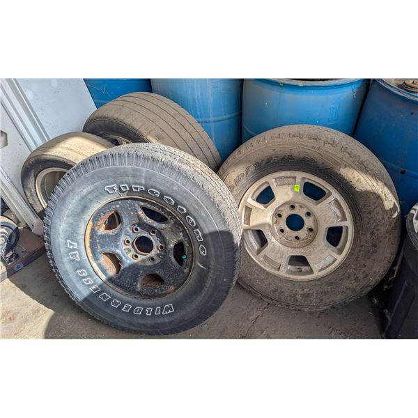 4 ASSORTED WHEELS & TIRES