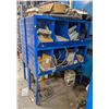 Image 1 : LOT OF 2 BLUE STORAGE RACKS W/ CONTENTS