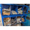 Image 2 : LOT OF 2 BLUE STORAGE RACKS W/ CONTENTS
