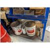 Image 6 : LOT OF 2 BLUE STORAGE RACKS W/ CONTENTS