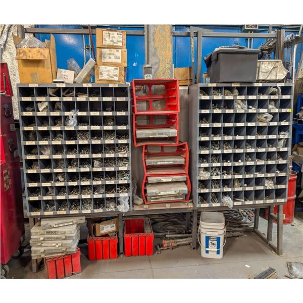 CUSTOM HARDWARE RACK W/ CONTENTS