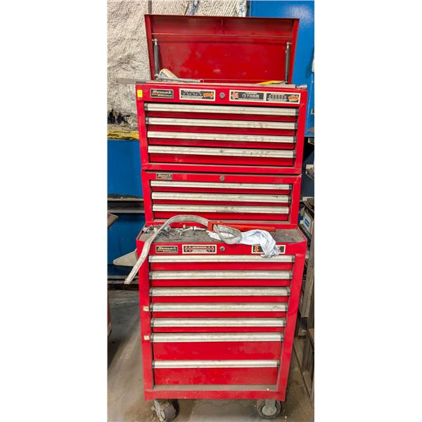 HOMAK PROFESSIONAL STACKING TOOLBOX W/ CONTENTS