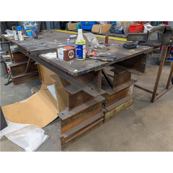 CUSTOM I BEAM METAL STANDING WORKBENCH