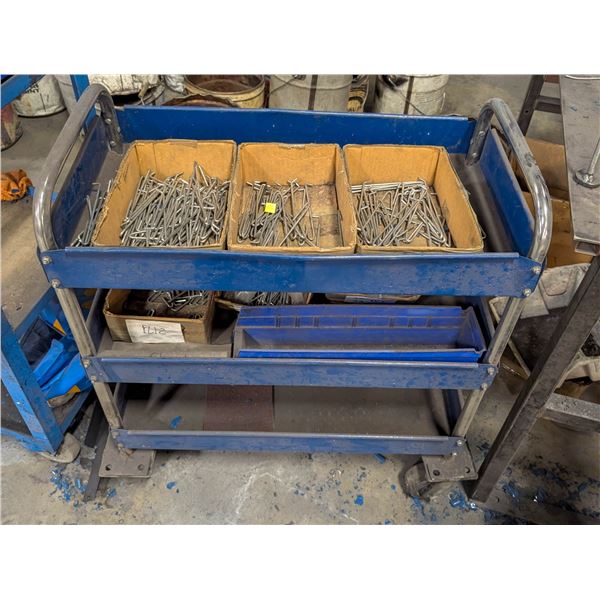 3 TIER INVENTORY CART W/ CONTENTS