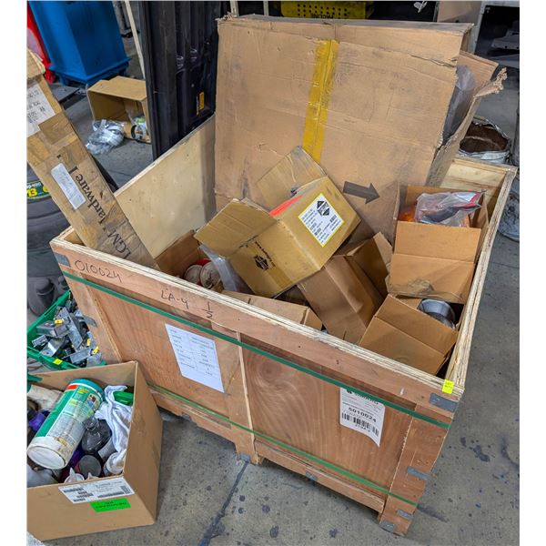 CRATE OF ASSORTED FLAT DECK & TRAILER ACCESSORIES