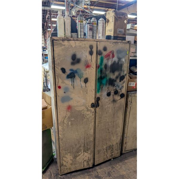 CHEMICAL STORAGE CABINET W CONTENTS