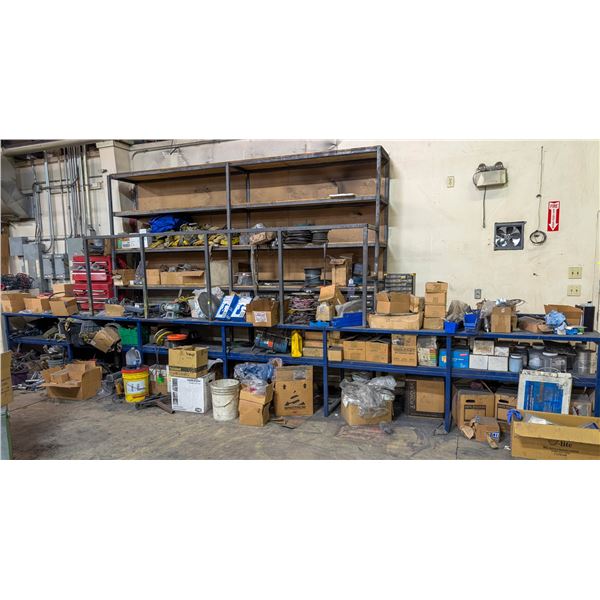 CUSTOM BLUE METAL WORKBENCH W/ CONTENTS
