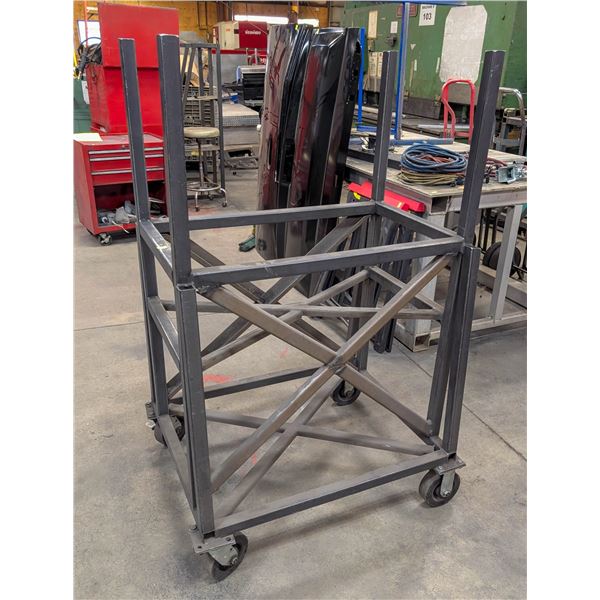 CUSTOM METAL INVENTORY CART 35" X 31" X 57"