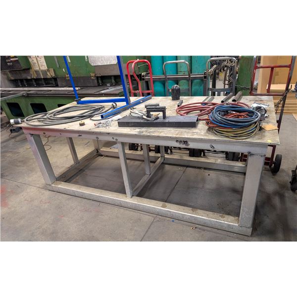 CUSTOM METAL WORKBENCH W/ CONTENTS