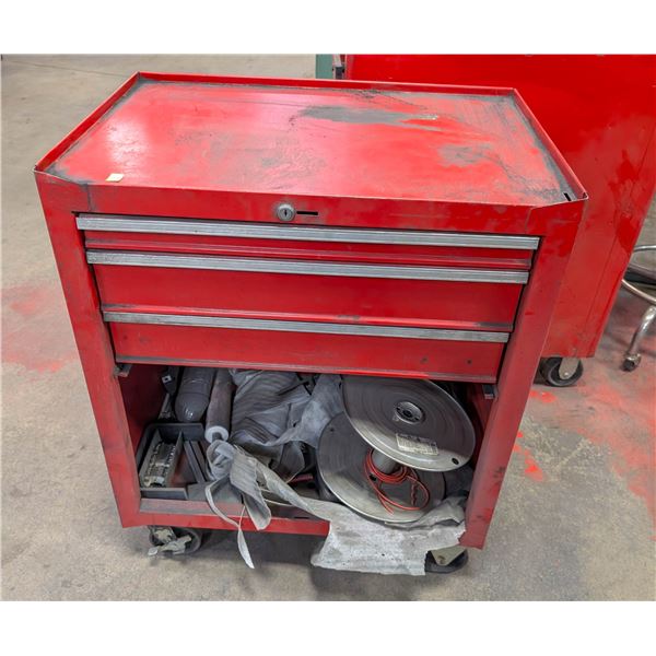 BOTTOM HALF OF TOOLBOX ON CASTERS W/ CONTENTS