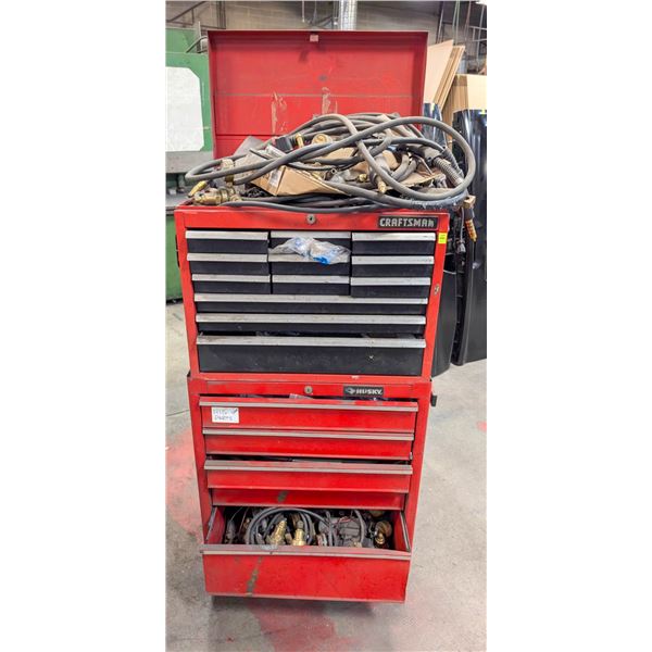 FULL SIZE  TOOLBOX ON CASTERS W/ CONTENTS