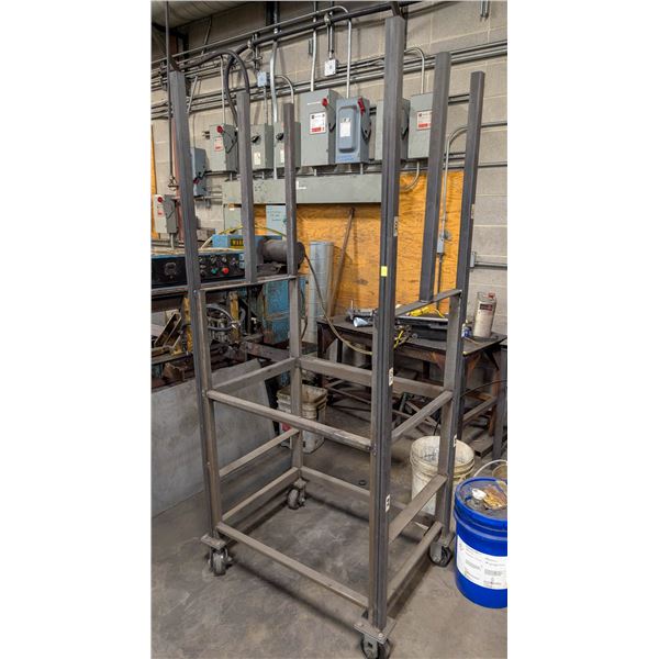 CUSTOM METAL INVENTORY CART 34" X 24" X 78"