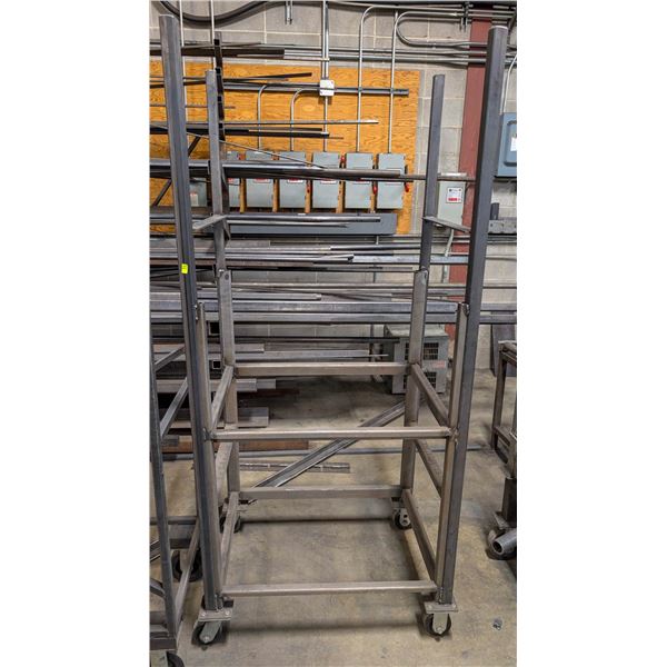 CUSTOM METAL INVENTORY CART 34" X 24" X 77"