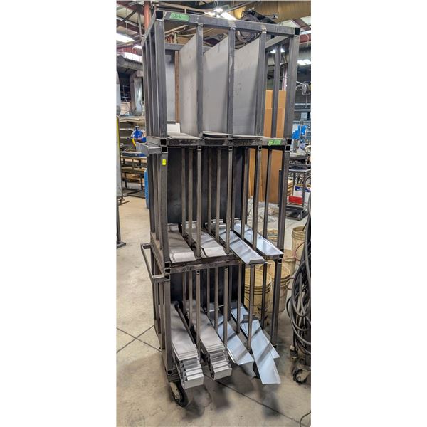 CUSTOM METAL INVENTORY CART 31" X 22" X 84"