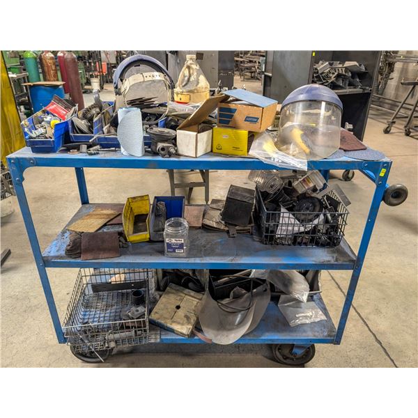 LARGE 3 TIER INVENTORY CART W/ CONTENTS