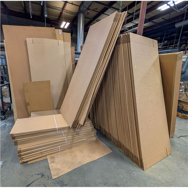 LARGE LOT OF ASSORTED LONG CARDBOARD BOXES