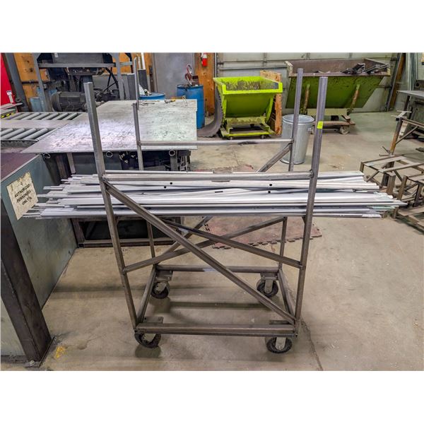 CUSTOM METAL INVENTORY CART W/ CONTENTS