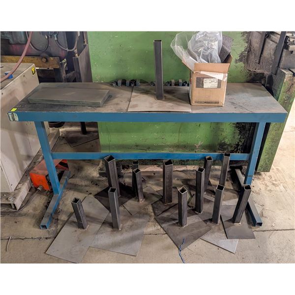 CUSTOM METAL WORKBENCH 52" X 15" X 28.5"