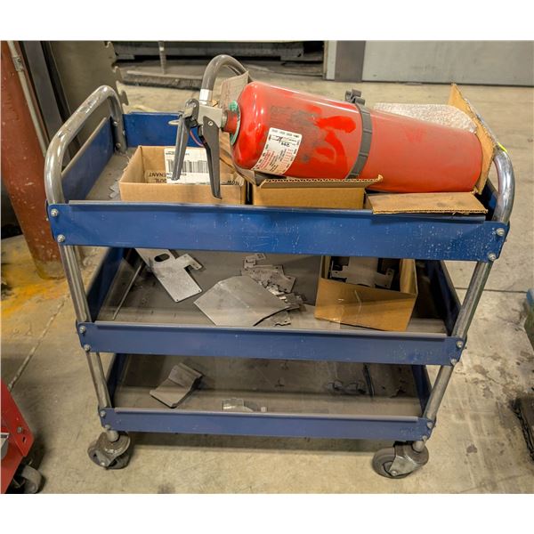 3 TIER INVENTORY CART W/ CONTENTS