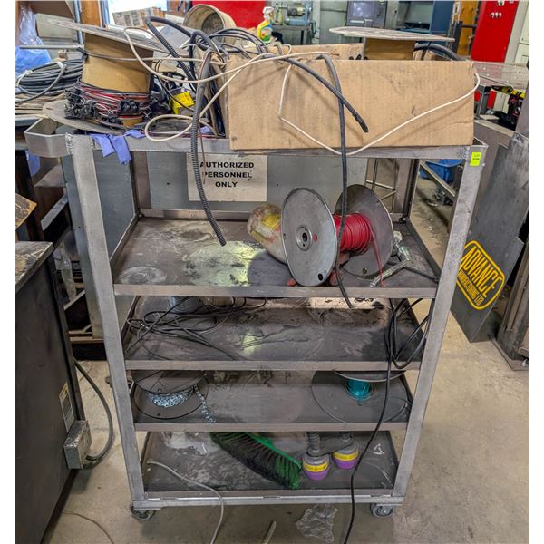 CUSTOM 5 TIER INVENTORY CART W/ CONTENTS