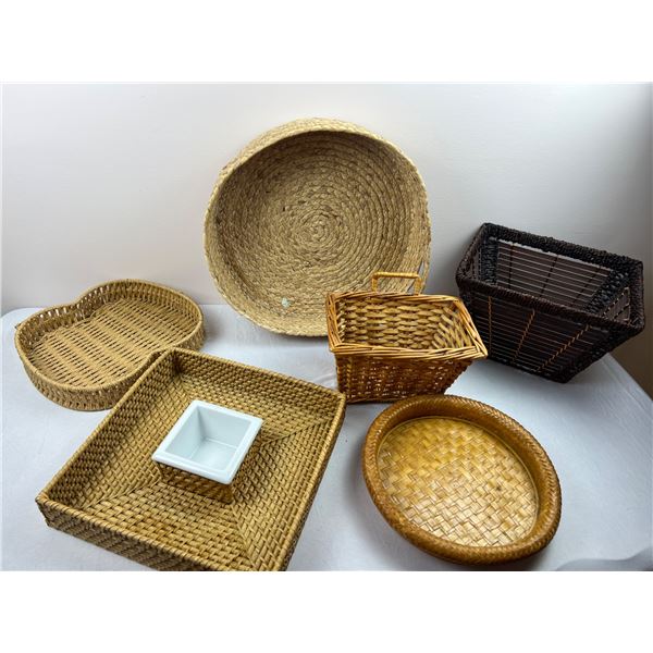 Wicker Trays and Baskets