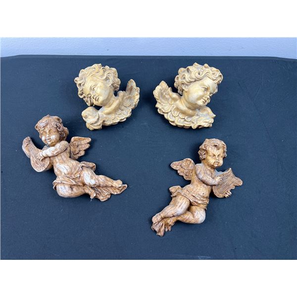 Carved Wooden Cherub's