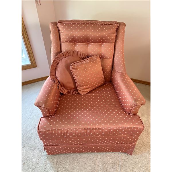 Pink Upholstered Armchair