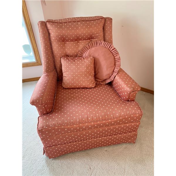 Pink Upholstered Armchair