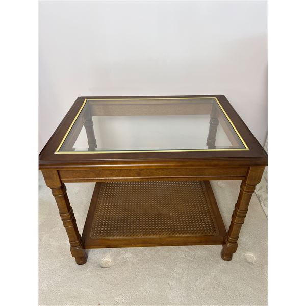 Glass-Top Side Table