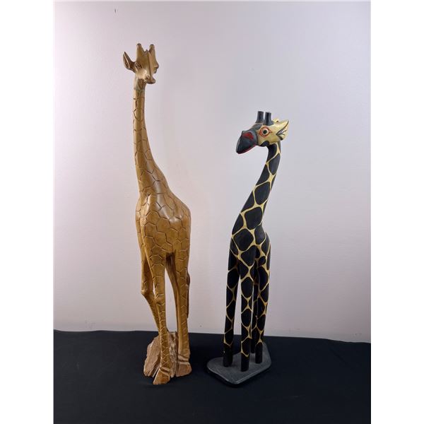 Carved Wooden Giraffes