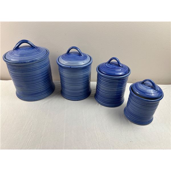 Blue Kitchen Canisters