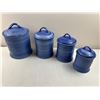 Image 1 : Blue Kitchen Canisters