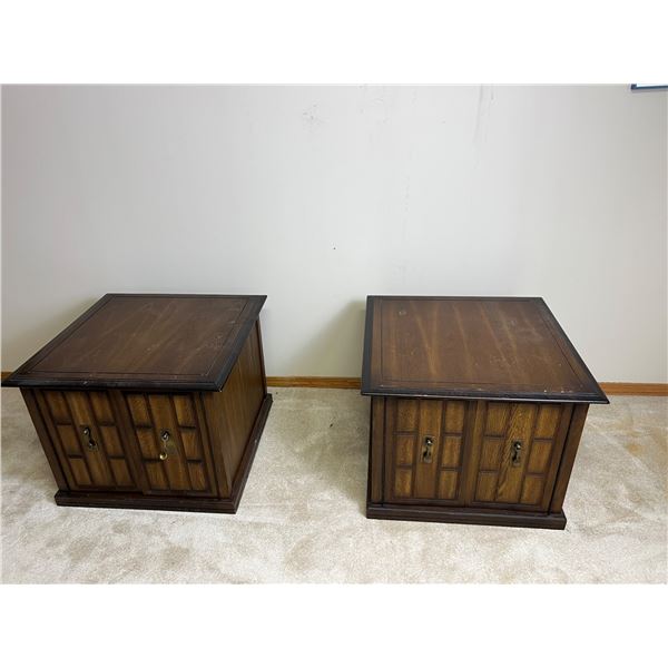 Wooden Side Tables with Storage