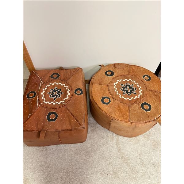 Leather Pouf's