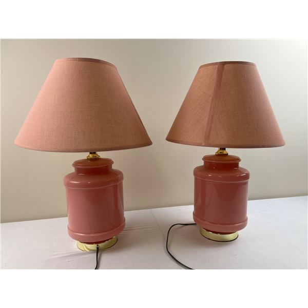 Pair of Pink Table Lamps