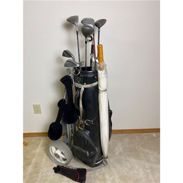 Golf Clubs & Caddy