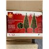 Image 2 : Set of 2 Pre-Lit Potted Porch Trees