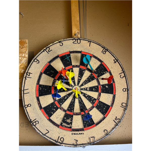Dart Board with Darts