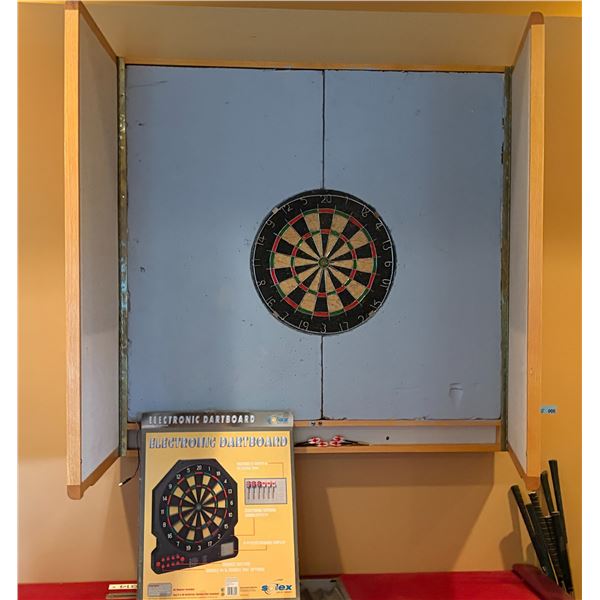 Built-in Dart Board w/Electronic Dartboard