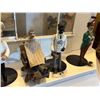Image 3 : Vintage Automaton Barber Shop Diorama w/Animated Figures & Barber Poles