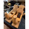 Image 2 : Group of VIntage Woodworking Tool Lot - Wooden Hand Planes, Brace Drills, Clamp, Etc.
