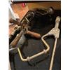Image 4 : Group of VIntage Woodworking Tool Lot - Wooden Hand Planes, Brace Drills, Clamp, Etc.