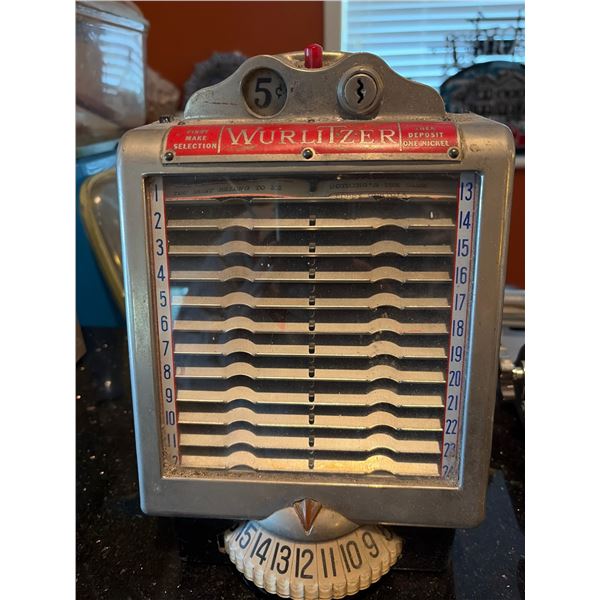 Vintage Wurlitzer Model 3020 5c Jukebox Wallbox Diner Selector
