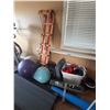 Image 1 : Group of Sport Equip - Boxing Gloves, Workout Balls, Sled, Etc.