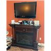 Image 1 : LG TV w/Fireplace (Contents Not Included on Shelf)