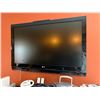 Image 2 : LG TV w/Fireplace (Contents Not Included on Shelf)